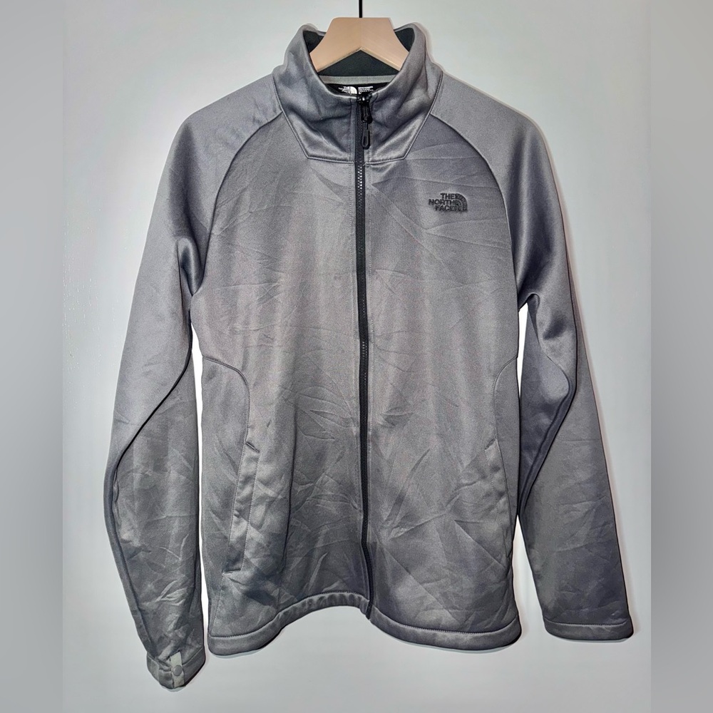 The North Face Men’s Zip Up Collared Jacket Size Small Shiny Grey Polyester